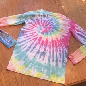 tie dye ivory ella ling sleeve tee